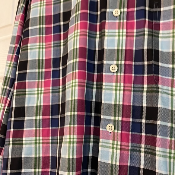 Peter Millar Nanoluxe Shirt Mens‎ PLAID Long Sleeve Cotton Button Down small. - Picture 2 of 5